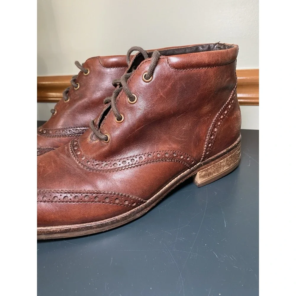 Cole Haan Liam Men 10M Brown‎ Leather Wingtip Ankle Chukka Boot C11053 Boho